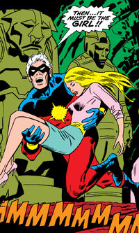 Mar-Vell (Earth-616) and Carol Danvers (Earth-616) from Captain Marvel Vol 1 18 001