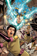 Scaring agents of H.A.M.M.E.R. after entering Stark Tower From Dark X-Men #3