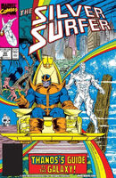 Silver Surfer (Vol. 3) #35 "The Name Is Thanos!!" Release date: February 6, 1990 Cover date: March, 1990