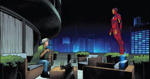 Amanda Armstrong (Earth-616) and Anthony Stark (Earth-616) from Invincible Iron Man Vol 1 599 001