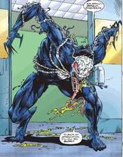 Kron Stone (Earth-928) and Venom (Symbiote) (Earth-928) from Spider-Man 2099 Vol 1 35 0001