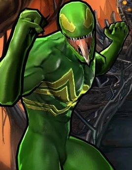 Edward Brock (Earth-TRN1068) and Wyvern (Symbiote) (Earth-TRN1068) from Spider-Man Unlimited (video game) 001