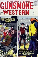 Gunsmoke Western #46 "The Hawkins Gang Strikes!" Release date: January 28, 1958 Cover date: May, 1958