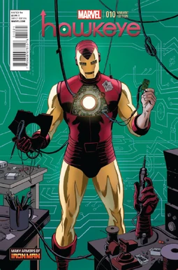 Hawkeye Vol 4 10 Many Armors of Iron Man Variant