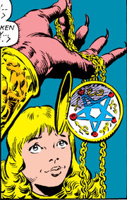 Illyana Rasputina (Earth-616) and Belasco (Earth-616) from Uncanny X-Men Vol 1 160 001