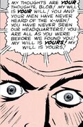 Xavier's eyes while taking over Blob's mind From X-Men #3