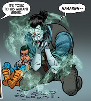 Nathaniel Essex (Mister Sinister) (Earth-616) and Lunella Lafayette (Earth-616) from Secret Warriors Vol 2 11 001