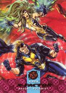Alexander Summers (Earth-616) and Lorna Dane (Earth-616) from Ultra X-Men (Trading Cards) 001