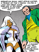 Ororo Munroe (Earth-616) and Sebastian Shaw (Earth-616) from Uncanny X-Men Vol 1 152 001
