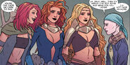 With the Goddesses of Thunder From Mighty Thor: At the Gates of Valhalla #1