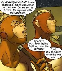 Ricky Calusky (Earth-616) and Brian Calusky (Earth-616) from Runaways Vol 2 1 001