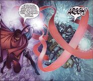 Doctor Strange using the spell on Iron Maniac From Marvel Team-Up (Vol. 3) #4