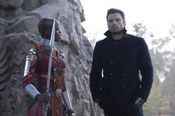 James Buchanan Barnes (Terra-199999) e Ayo (Terra-199999) from FATWS Stagione 1 5 001