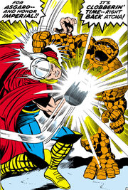 Thor Odinson (Earth-616) vs the Thing from Fantastic Four Vol 1 73