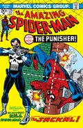 O Incrível Homem-Aranha #129 "The Punisher Strikes Twice!" (Fevereiro de 1974) (Primeira aparição de The Punisher and Miles Warren as Jackal)