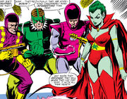 Frightful Four (Earth-616) Trapster, Sandman, Wizard, Llyra from Amazing Spider-Man Vol 1 214