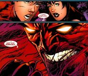 Peter Parker (Earth-616), Mary Jane Watson (Earth-616), and Mephisto (Earth-616) from Sensational Spider-Man Vol 2 41 001