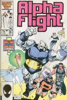 Alpha Flight #36 "Labor Pains" Release date: April 1, 1986 Cover date: July, 1986