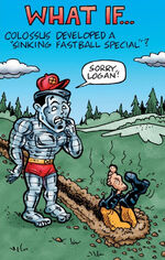 Colossus' sinking fastball special cast Wolverine into the ground (Earth-41222)