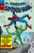O Incrível Homem-Aranha #20 "Surge o Escorpião! OU: A Teia Contra o Ferrão!" (Janeiro de 1965) (Primeira aparição e origem do Escorpião)