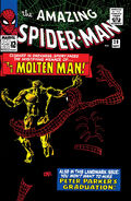 Amazing Spider-Man #28 "The Menace Of The Molten Man!" Release Date: September, 1965 (First Appearance and Origin of the Molten Man)