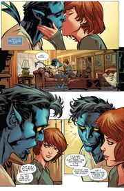 Kurt Wagner (Earth-616) and Rachel Summers (Earth-811) from X-Men Gold Vol 2 7 001