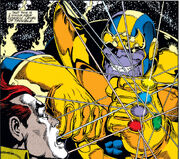 Thanos (Earth-616) and Eros (Earth-616) from Infinity Gauntlet Vol 1 2 0001