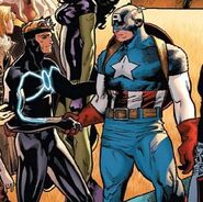 With Captain America from Avengers vs. X-Men #11