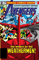 Avengers #210 "You Don't Need the Weathermen to Know Which Way the Wind Blows!" Release date: May 12, 1981 Cover date: August, 1981