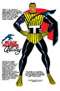 Jack Kirby's original design as the "Coal Tiger"