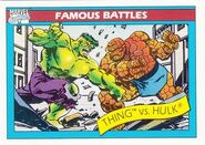 Benjamin Grimm vs. Bruce Banner (Earth-616) from Marvel Universe Cards Series I 001