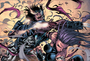 In a brutal fight against Wolverine From Psylocke #4