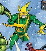 Spider-Man's enemies hit him with snowballs (Earth-14702)