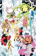 With Nightcrawler and Kitty Pryde surrounded by Technet From Excalibur Special Edition #1