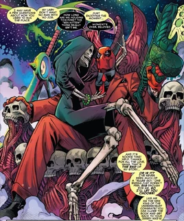 Wade Wilson (Earth-94535) and Death (Earth-94535) from Deadpool The End Vol 1 1 0001