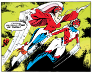 As Captain Britain, teamed-up with Captain UK From Captain Britain (Vol. 2) #12