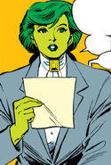 Appearing in court as She-Hulk for the first time From Solo Avengers #14