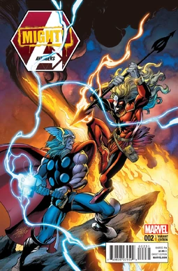 Mighty Avengers Vol 2 2 Thor Battle Variant