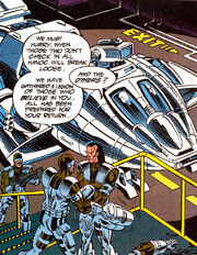 Dmitri Petrovich (Earth-616), Genesis Coalition (Earth-616), Hydra Issue Fighter (Earth-616), Laurel and Hardy from Silver Sable and the Wild Pack Vol 1 24 001