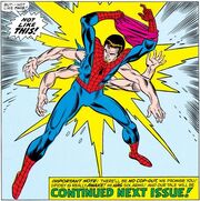 Peter Parker (Earth-616) with six arms from Amazing Spider-Man Vol 1 100