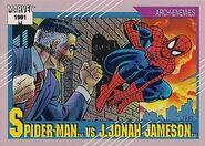 Peter Parker vs. J Jonah Jameson (Earth-616) from Marvel Universe Cards Series II 0001
