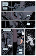 Rogers using his shield and strength to prevent heavy rubble from crushing him in Captain America (Vol. 4) #6