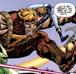 Oliver Queen (Earth-9602) and Dinah Barton (Earth-9602) from JLX Vol 1 1 0001