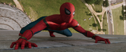 ワシントン記念塔をよじ登るスパイダーマン