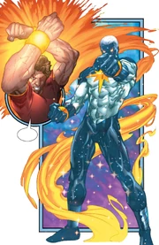 Richard Jones (Earth-616) and Genis-Vell (Earth-616) from Captain Marvel Vol 5 19 001