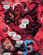 Wanda Maximoff (Earth-616) and Wanda Maximoff (Earth-TRN955) from Scarlet Witch Vol 4 3 002