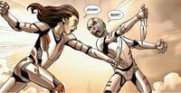 Nebula (Earth-199999) and Gamora (Earth-199999) from Marvel's Guardians of the Galaxy Prelude Vol 1 1 001