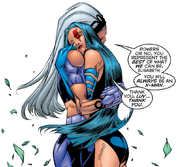 Comforted by Storm after losing her psychic powers From X-Men (Vol. 2) #78