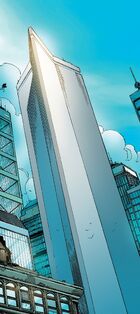 Stark Tower (Columbus Circle, Original) from New Avengers Vol 1 3 001