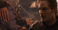 Thanos (Earth-199999) and Peter Quill (Earth-199999) from Avengers Infinity War 001